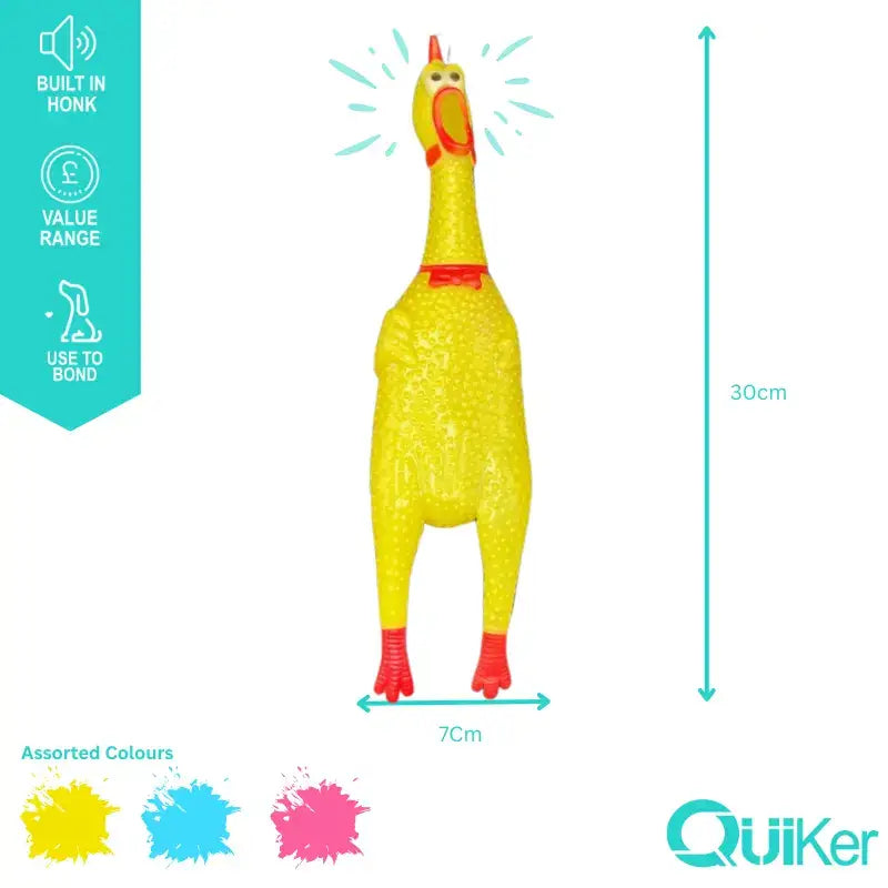 Vinyl Honking Chicken Dog Toy