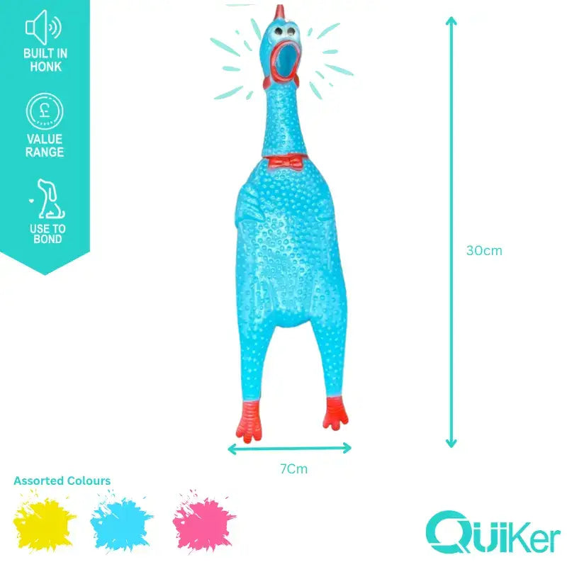 Vinyl Honking Chicken Dog Toy