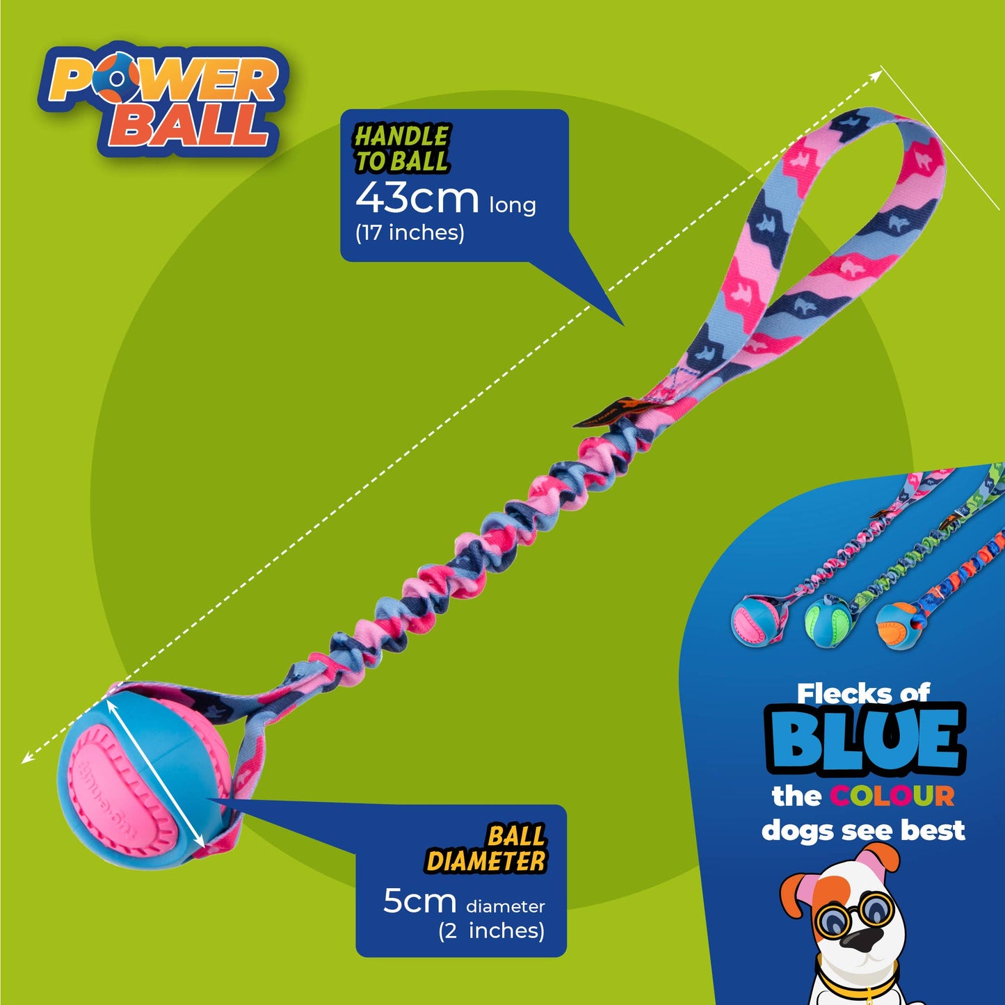 PowerBall Bungee Tug | Dog Ball Toys | Tug-E-Nuff