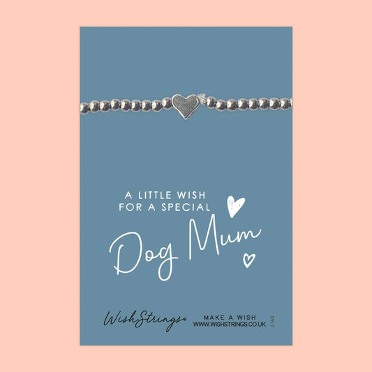 DOG MUM - Heart Beaded Bracelet