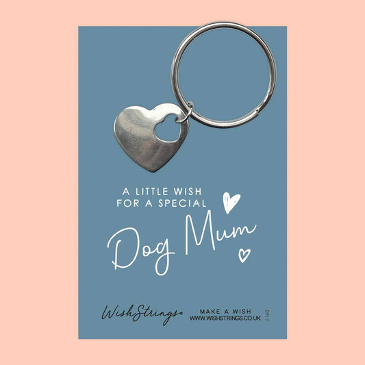 DOG MUM - Heart Keyring