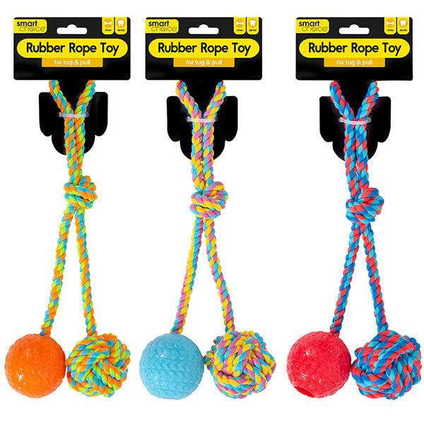 Tough Rubber Rope Toy – Woogle Wares