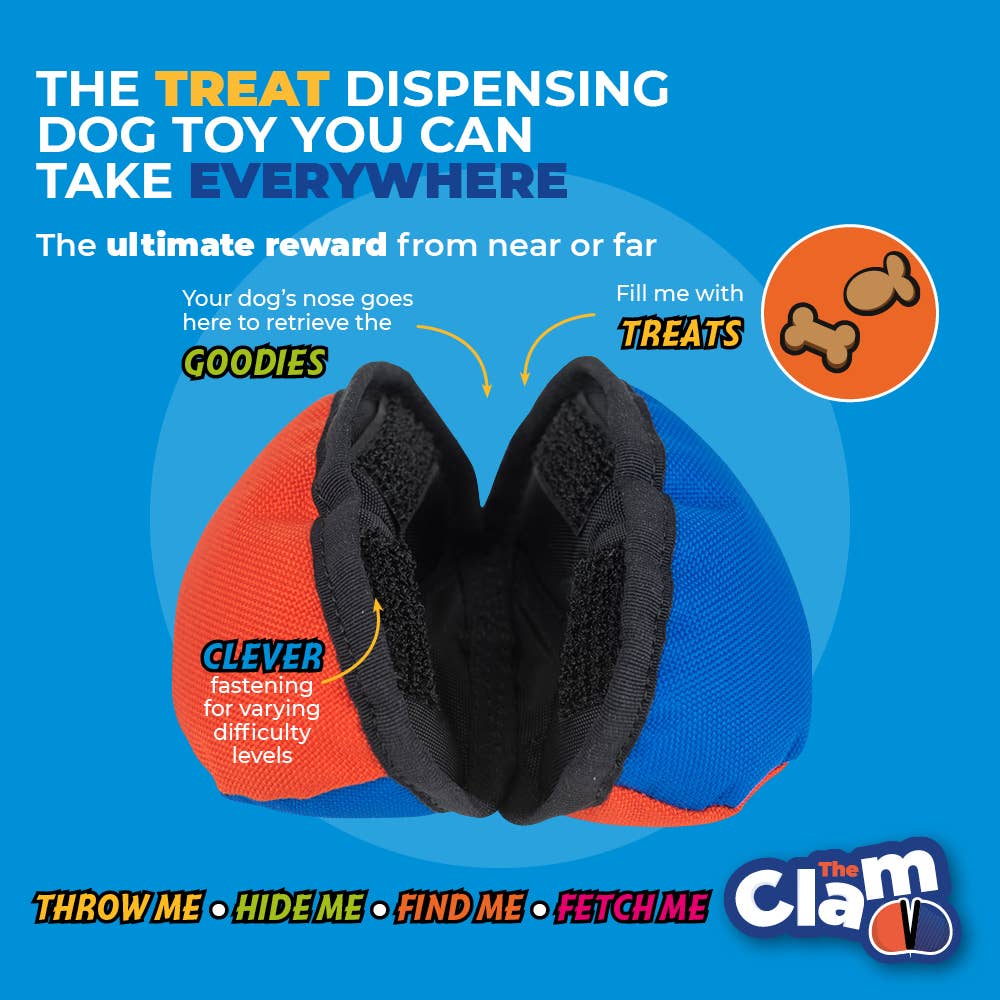 The Clam - Treat dispensing training toy