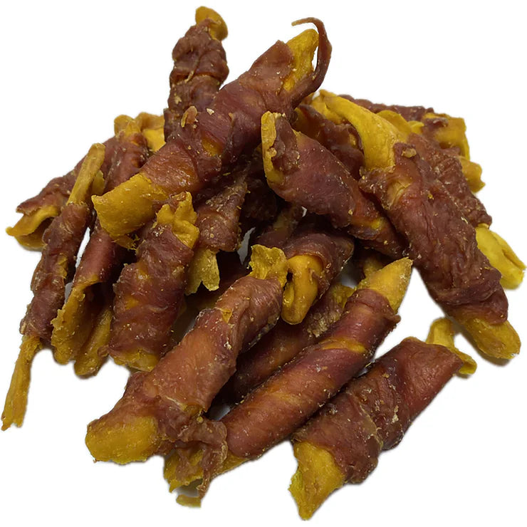 Mango Chunks Wrapped in Duck Breast